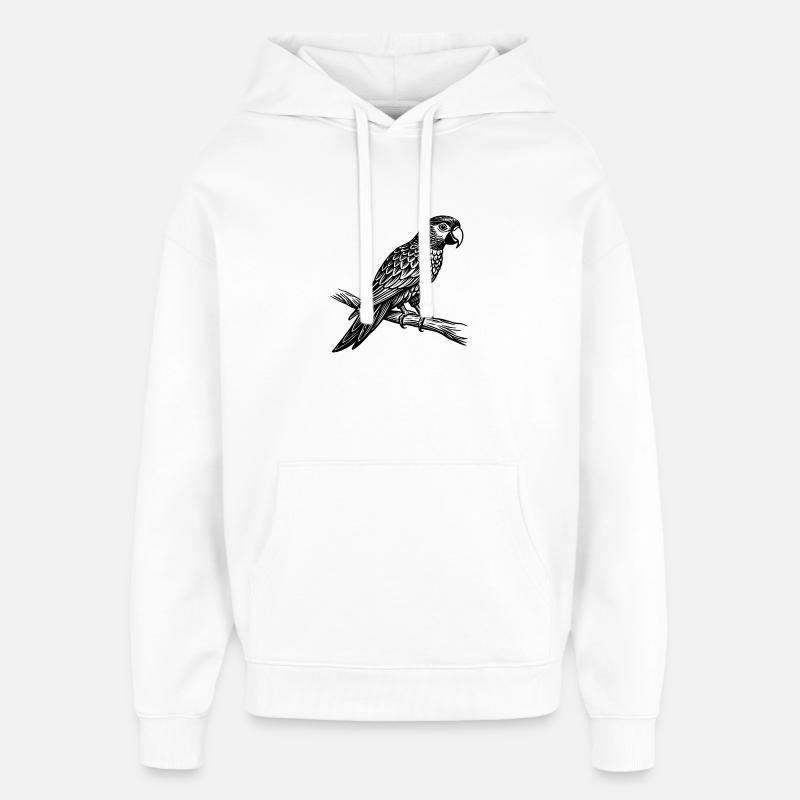 Perroquet - Sweat à capuche unisexe Stanley/Stella Oversized - blanc