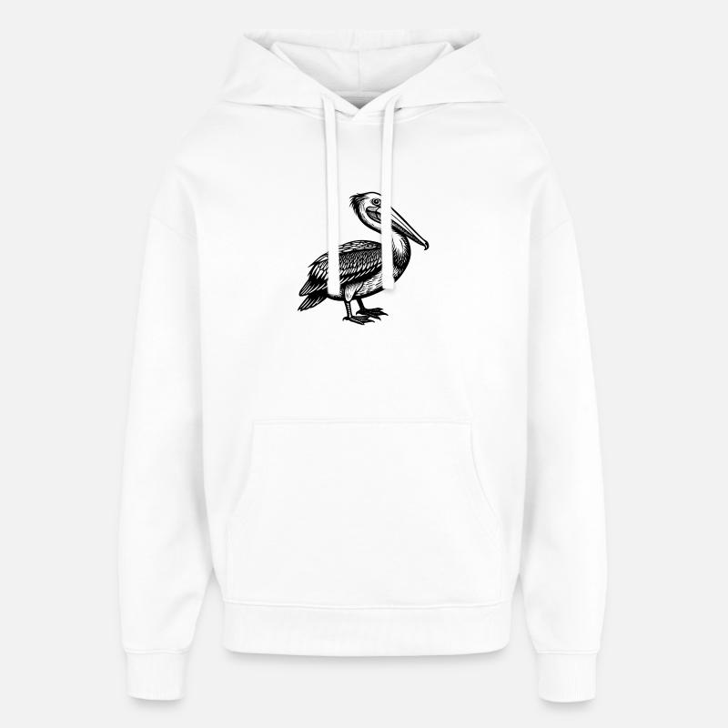 Pelican - Sweat à capuche unisexe Stanley/Stella Oversized - blanc