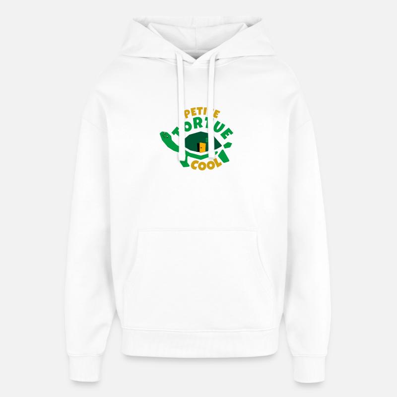 Petite Tortue Cool - Sweat à capuche unisexe Stanley/Stella Oversized - blanc