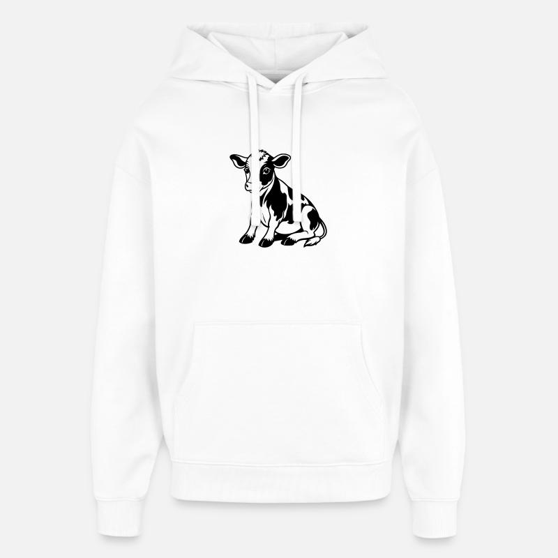 Bébé vache - Sweat à capuche unisexe Stanley/Stella Oversized - blanc