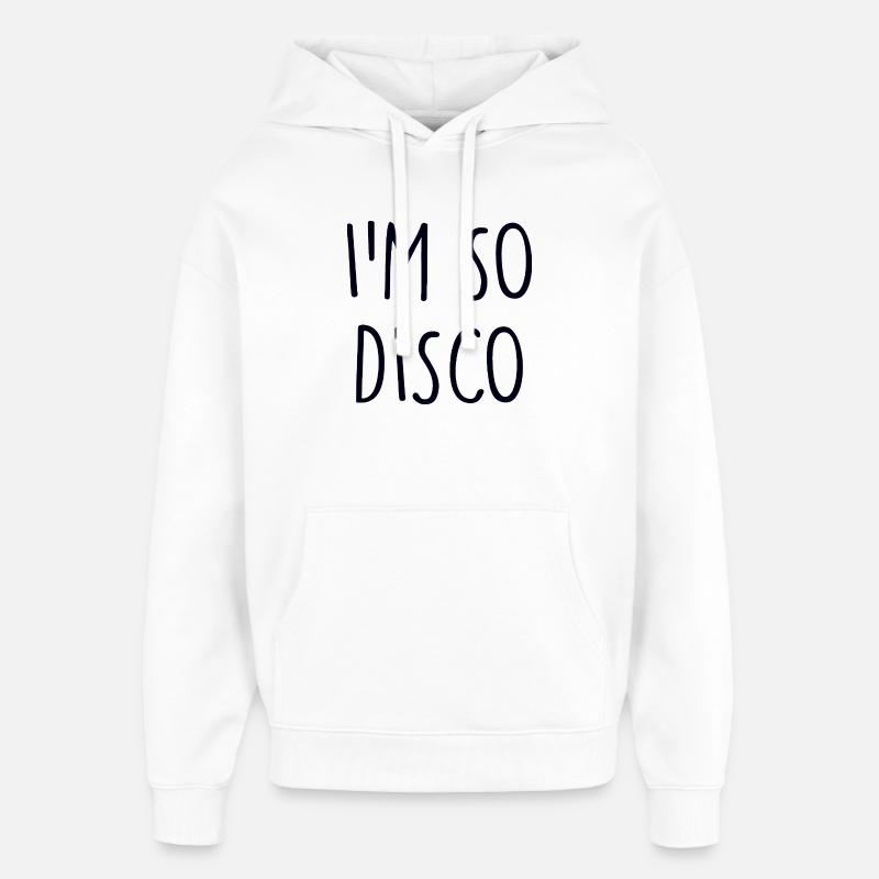 Discothèque - Sweat à capuche unisexe Stanley/Stella Oversized - blanc
