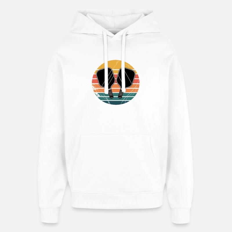 Pickleball - Sweat à capuche unisexe Stanley/Stella Oversized - blanc