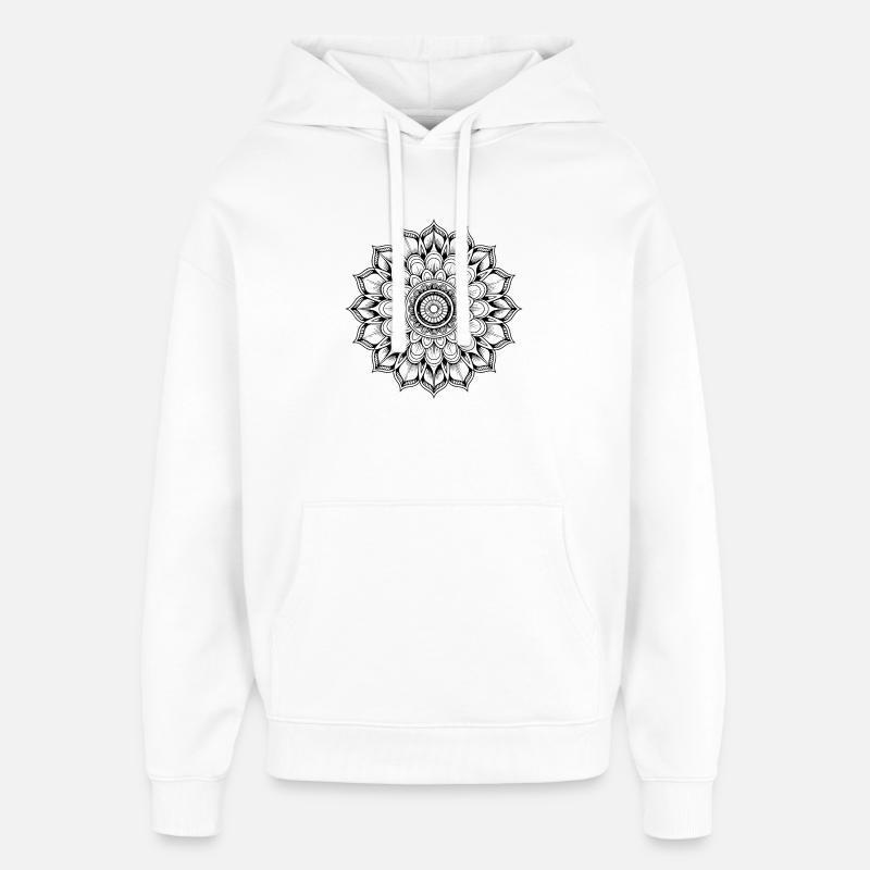 mandala - Sweat à capuche unisexe Stanley/Stella Oversized - blanc