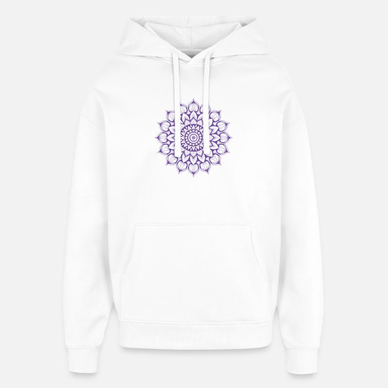 mandala - Sweat à capuche unisexe Stanley/Stella Oversized - blanc