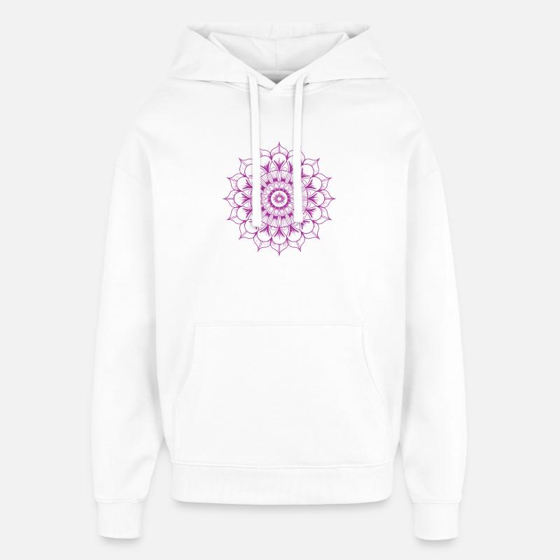 Mandala - Sweat à capuche unisexe Stanley/Stella Oversized - blanc