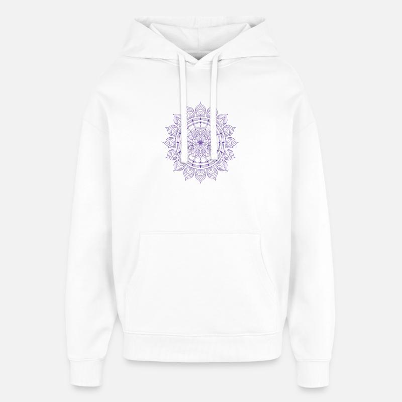 mandala - Sweat à capuche unisexe Stanley/Stella Oversized - blanc
