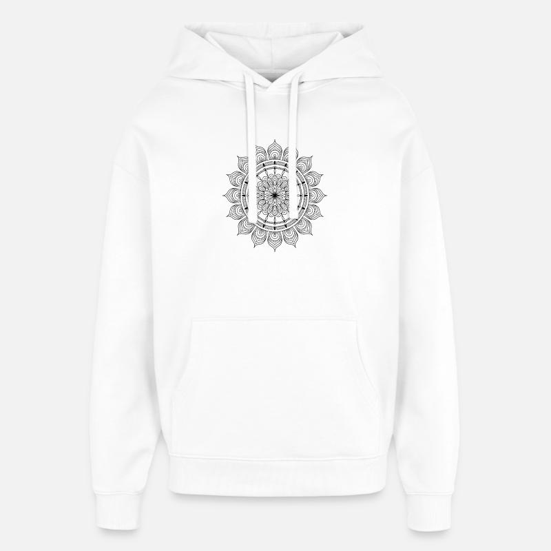 mandala - Sweat à capuche unisexe Stanley/Stella Oversized - blanc