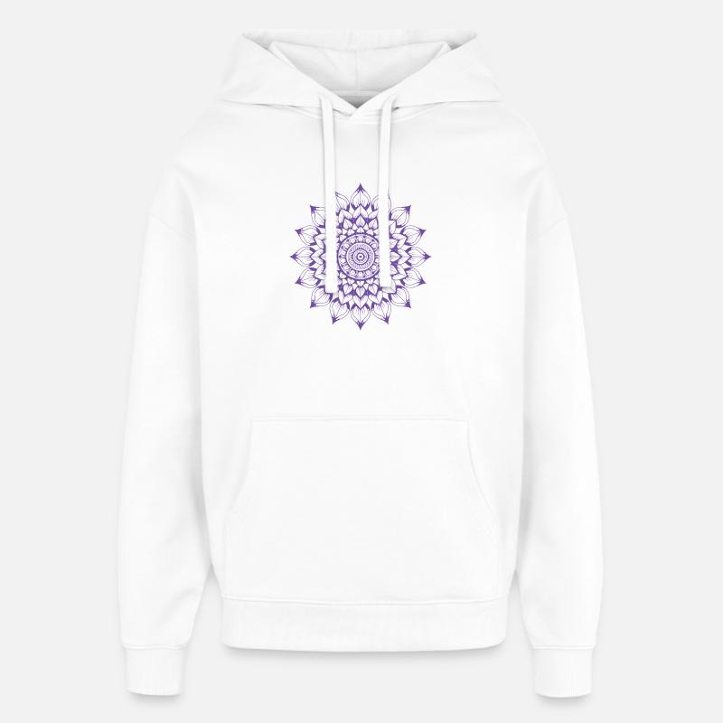 Mandala - Sweat à capuche unisexe Stanley/Stella Oversized - blanc