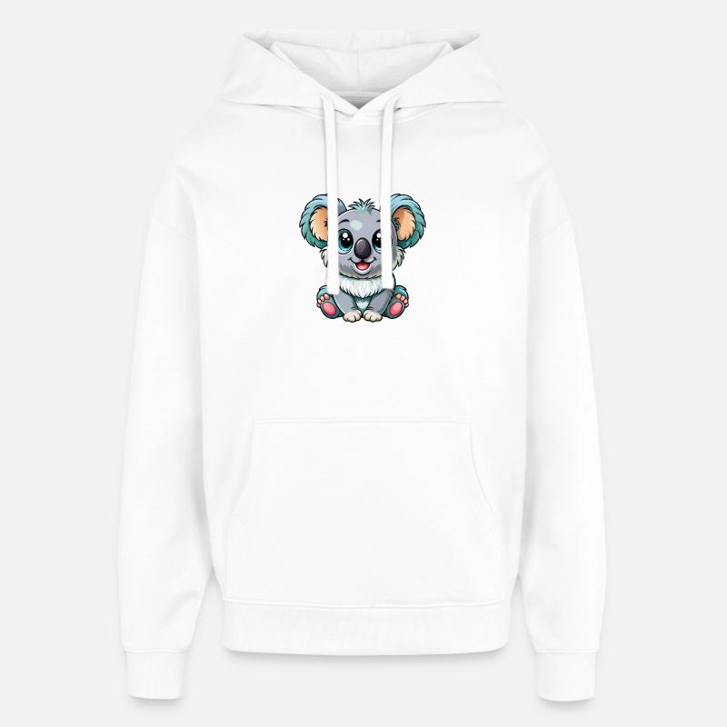 Bébé koala - Sweat à capuche unisexe Stanley/Stella Oversized - blanc