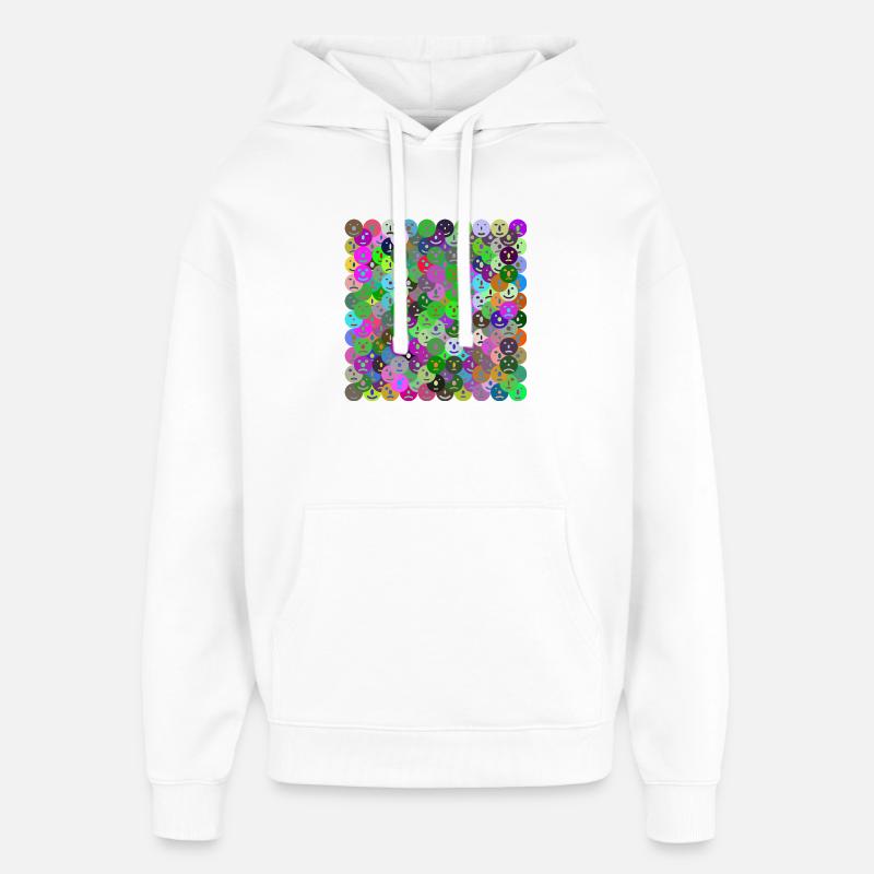 Collage de visages - Sweat à capuche unisexe Stanley/Stella Oversized - blanc