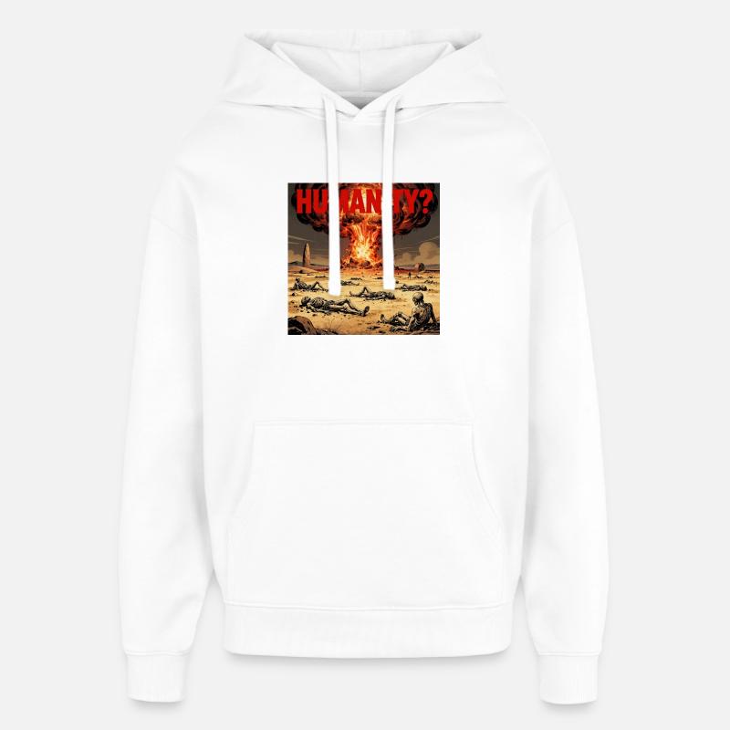 L’humanité atomique ? - Sweat à capuche unisexe Stanley/Stella Oversized - blanc