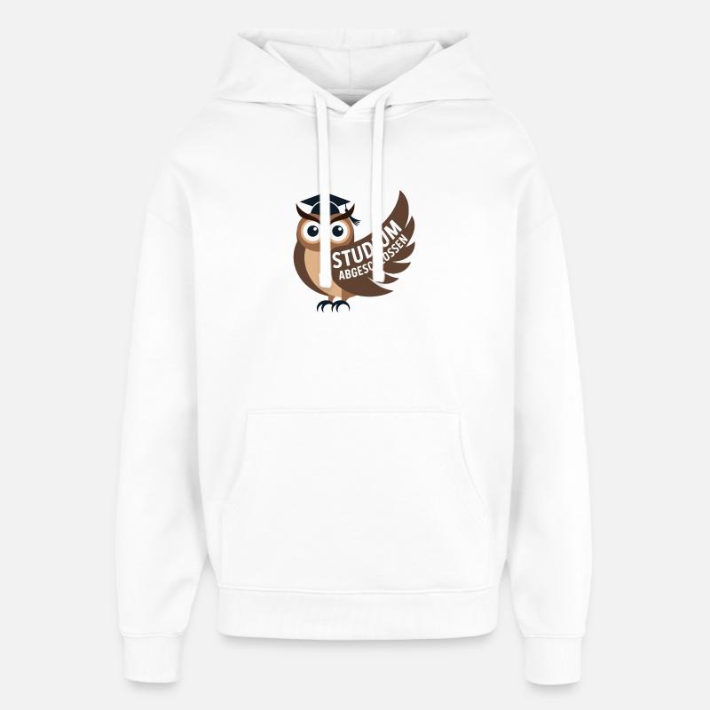 Eule - Studi completati - Stanley/Stella Oversized Felpa con cappuccio unisex - bianco