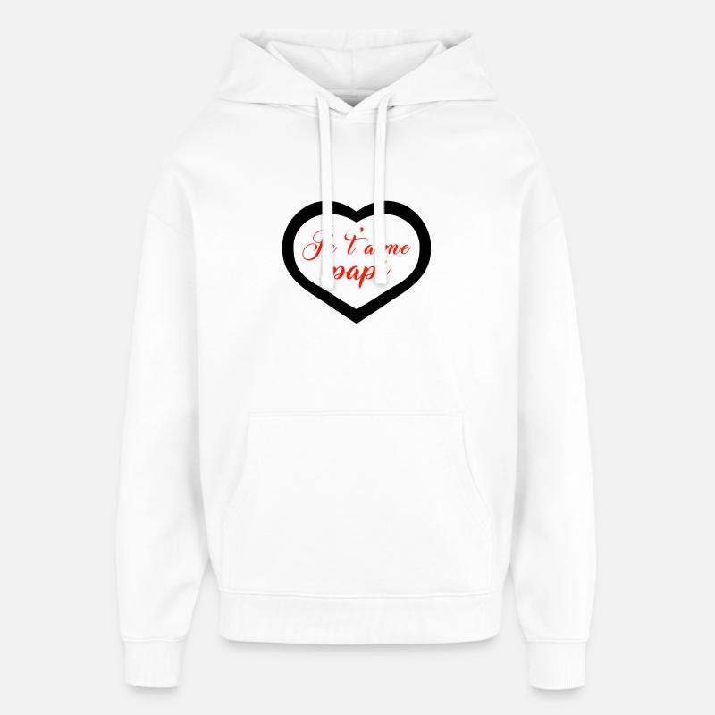 Herz, ich liebe dich, Opa. - Oversized Unisex Hoodie von Stanley/Stella - Weiß