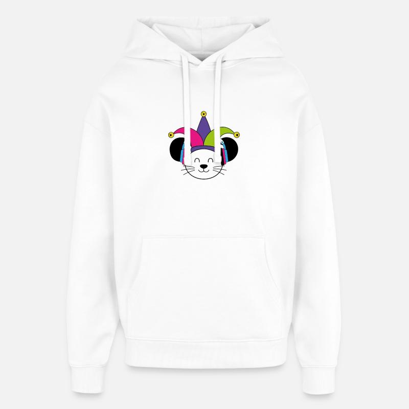 Souris de carnaval - Sweat à capuche unisexe Stanley/Stella Oversized - blanc