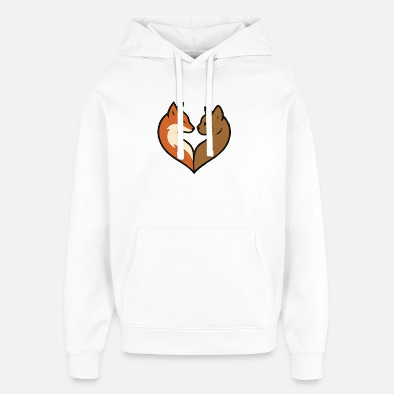 Forme de cœur d’animal - Sweat à capuche unisexe Stanley/Stella Oversized - blanc