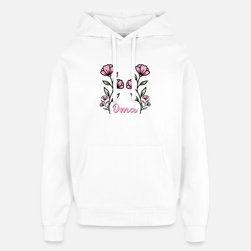 Bouquet - Fleurs pour grand-mère - Sweat à capuche unisexe Stanley/Stella Oversized - blanc