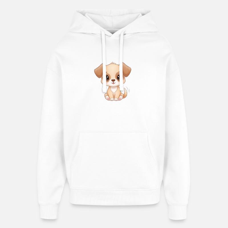 Charme de chiot mignon - Sweat à capuche unisexe Stanley/Stella Oversized - blanc