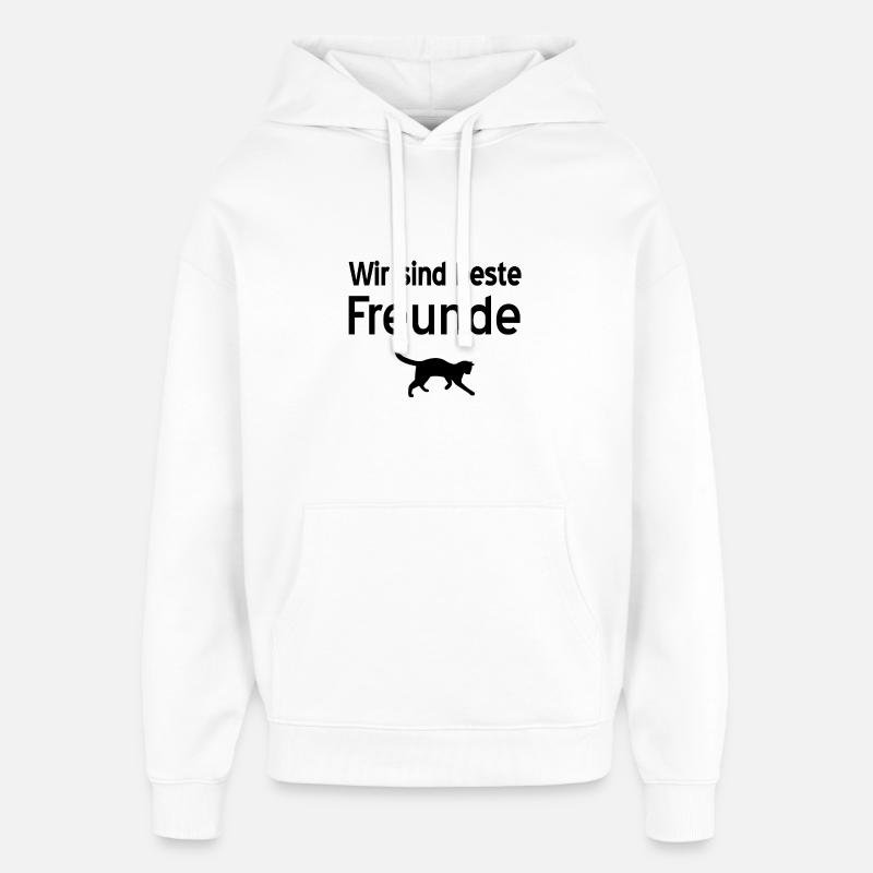 félin - Sweat à capuche unisexe Stanley/Stella Oversized - blanc