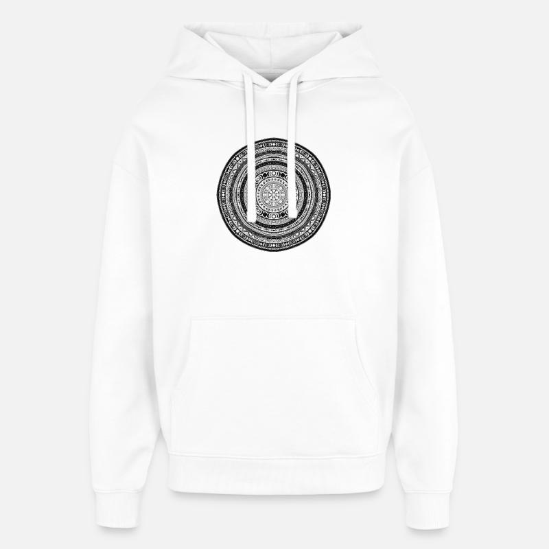 Mandala du cycle lunaire - Sweat à capuche unisexe Stanley/Stella Oversized - blanc