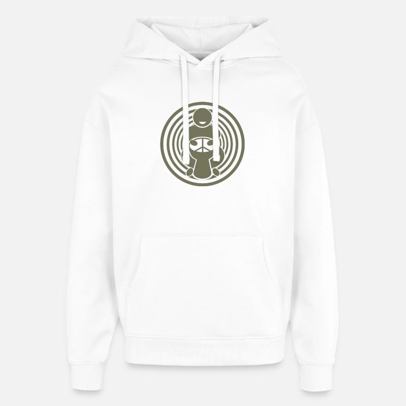 Joueur de djembée - Sweat à capuche unisexe Stanley/Stella Oversized - blanc