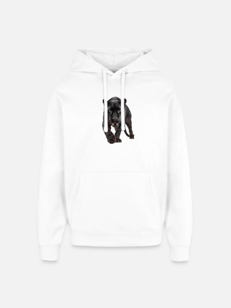Schwarzer Panther – Kraft, Fokus, Dominanz - Oversized Unisex Hoodie by Stanley/Stella - white