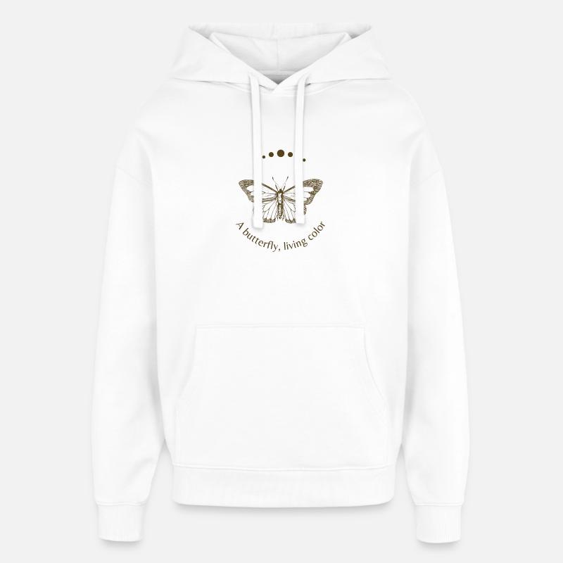 Papillon dans l’Arc Doré - Sweat à capuche unisexe Stanley/Stella Oversized - blanc