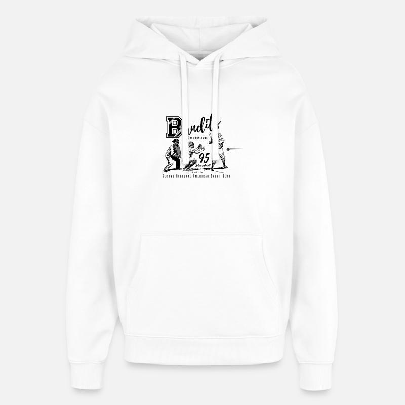 Baseball - Les Bückeburg Bandits - Sweat à capuche unisexe Stanley/Stella Oversized - blanc