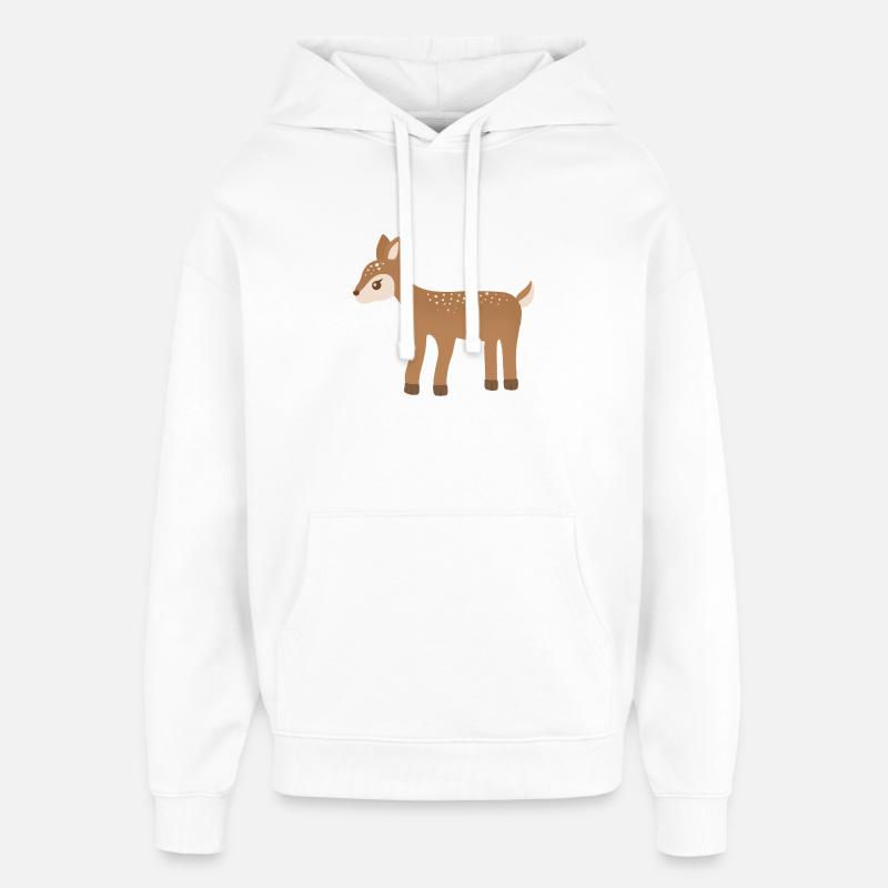 Charme Bois de Faon Dots - Sweat à capuche unisexe Stanley/Stella Oversized - blanc