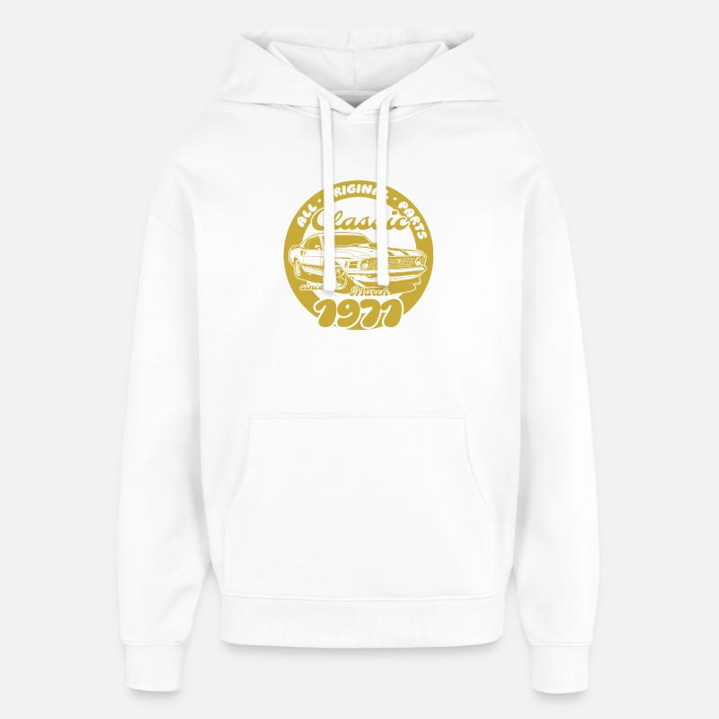 55e anniversaire - Classic Musclecar 03/1971 - Sweat à capuche unisexe Stanley/Stella Oversized - blanc