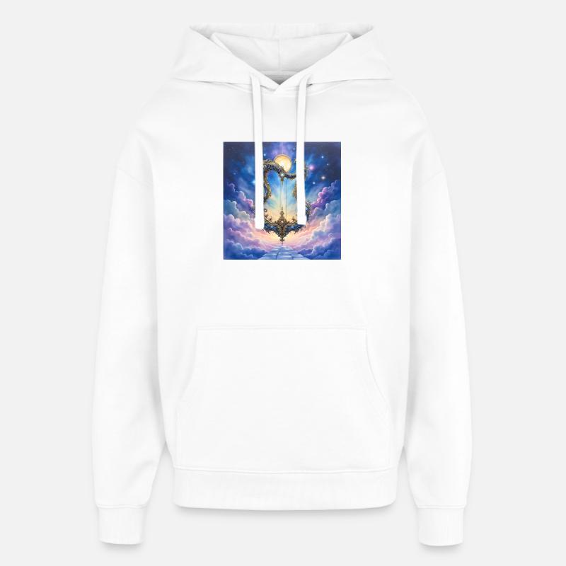 Porte d’Or : Arche Céleste - Sweat à capuche unisexe Stanley/Stella Oversized - blanc