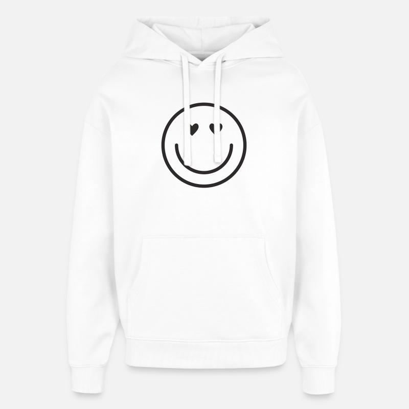 Smiley lachen lächle smile - Oversized Unisex Hoodie von Stanley/Stella - Weiß