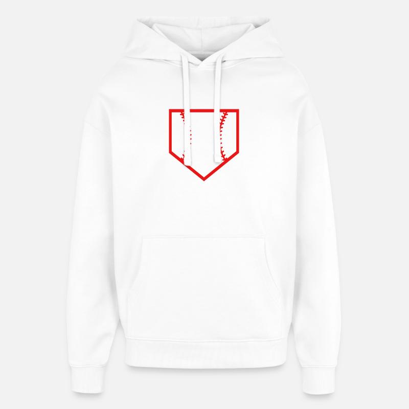 Marbre de baseball - Sweat à capuche unisexe Stanley/Stella Oversized - blanc