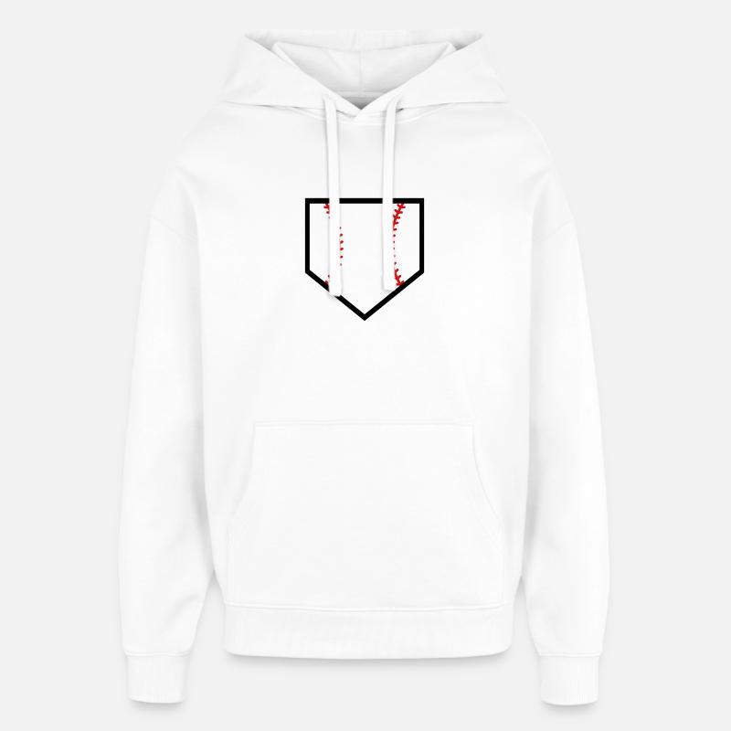 Marbre de baseball - Sweat à capuche unisexe Stanley/Stella Oversized - blanc