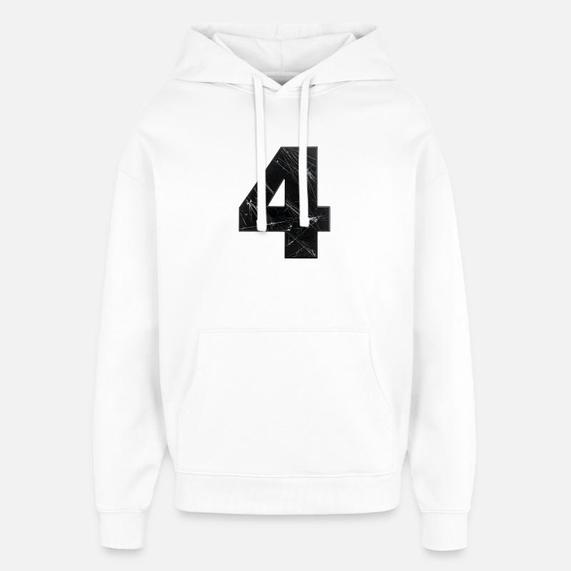Quadruple grunge avec des rayures - Sweat à capuche unisexe Stanley/Stella Oversized - blanc