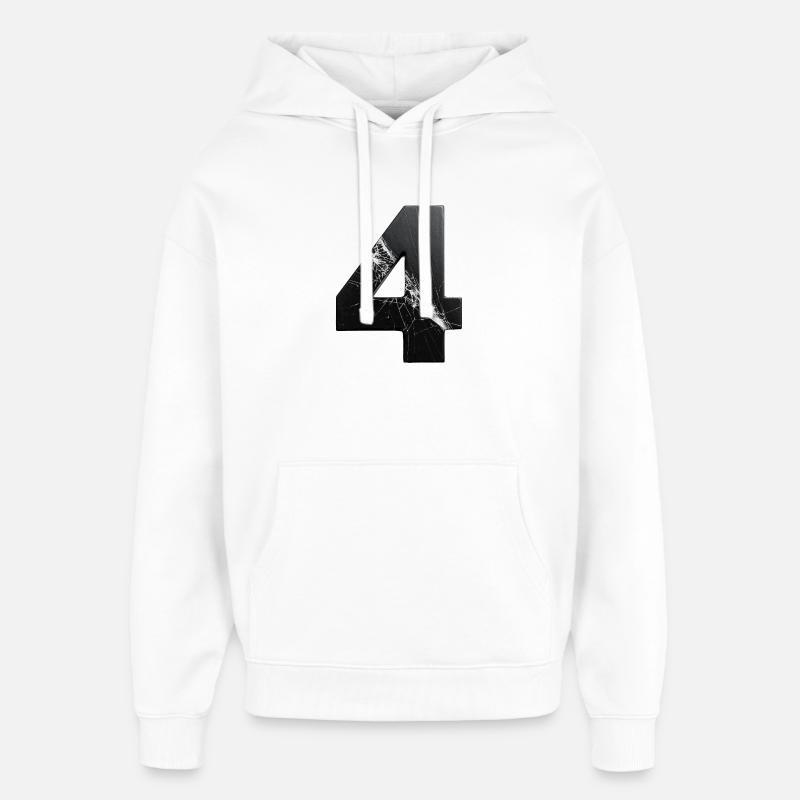 Broken Four Patterns - Oversized Unisex Hoodie by Stanley/Stella - white