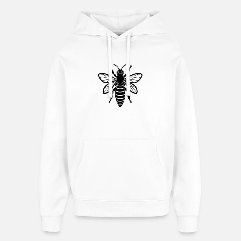 Abeille - Sweat à capuche unisexe Stanley/Stella Oversized - blanc