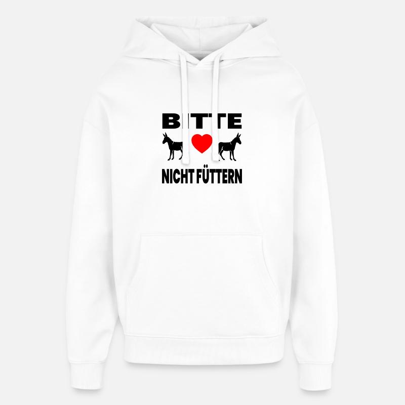 âne - Sweat à capuche unisexe Stanley/Stella Oversized - blanc