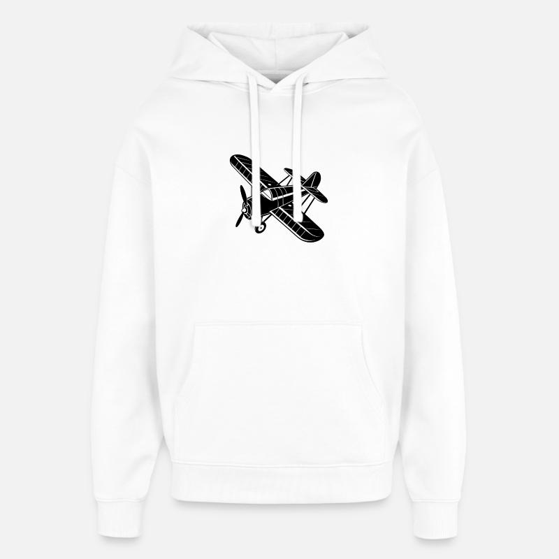 Avion - Sweat à capuche unisexe Stanley/Stella Oversized - blanc