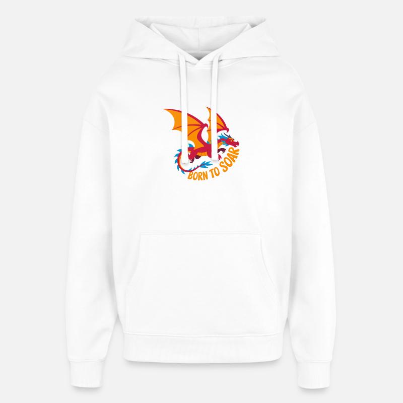 Né pour décoller : deltaplane - Sweat à capuche unisexe Stanley/Stella Oversized - blanc