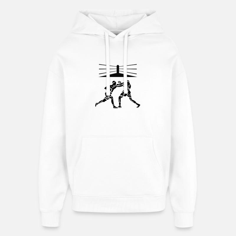 Boxeur - Sweat à capuche unisexe Stanley/Stella Oversized - blanc