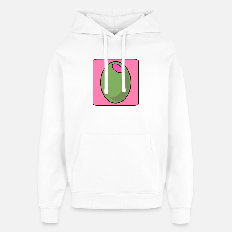 Olive Rose Love - Sweat à capuche unisexe Stanley/Stella Oversized - blanc