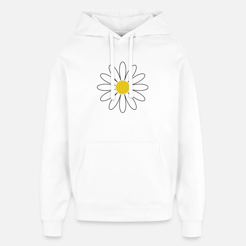 Fleur de marguerite - Sweat à capuche unisexe Stanley/Stella Oversized - blanc