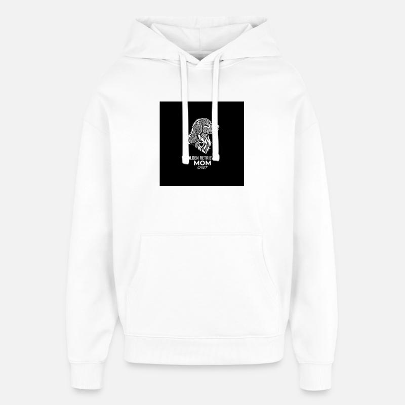Tee Maman Golden Retriever Dessin - Sweat à capuche unisexe Stanley/Stella Oversized - blanc