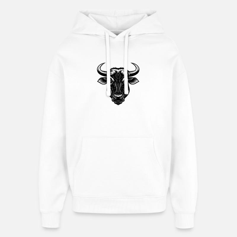 Bullhead - Sweat à capuche unisexe Stanley/Stella Oversized - blanc