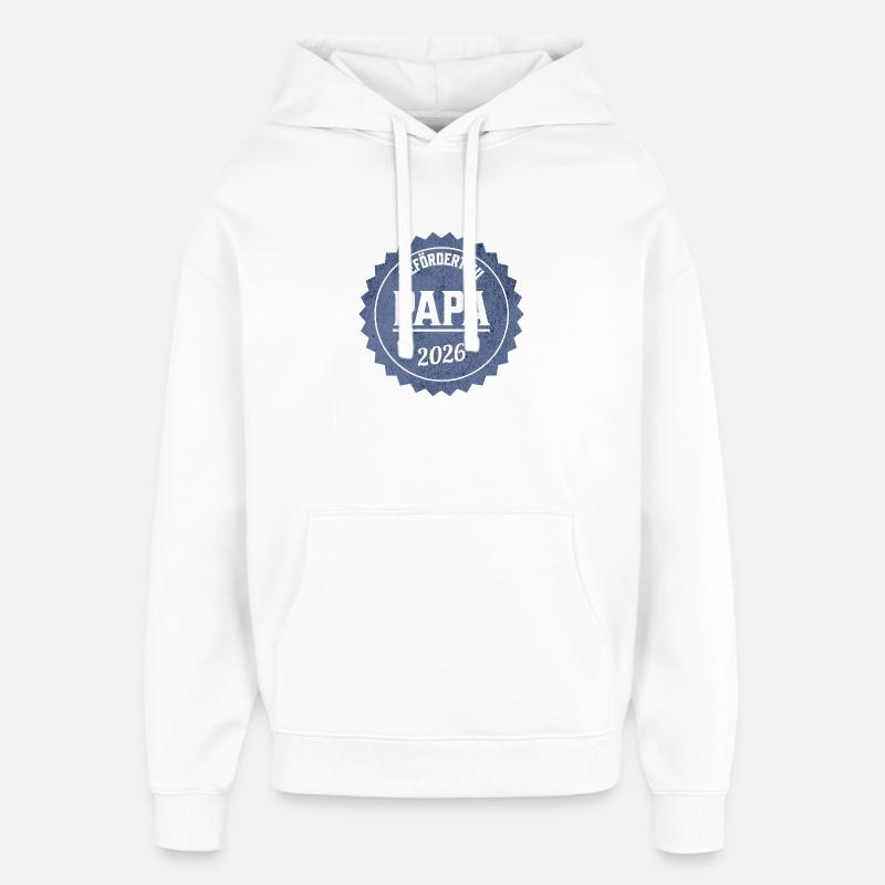 Promotion Papa 2026 - Sweat à capuche unisexe Stanley/Stella Oversized - blanc