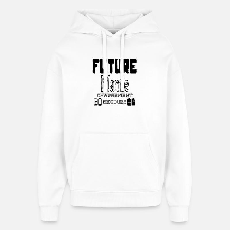 Future Granny Loading In Progress - Oversized Unisex Hoodie by Stanley/Stella - white