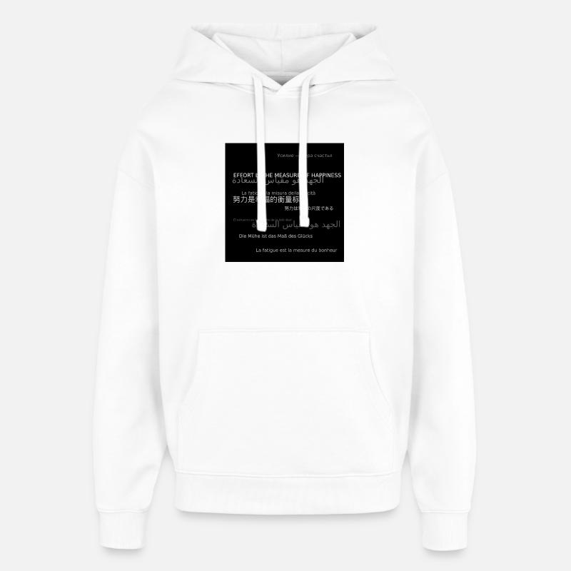 Hoodie_back_3 - Sweat à capuche unisexe Stanley/Stella Oversized - blanc