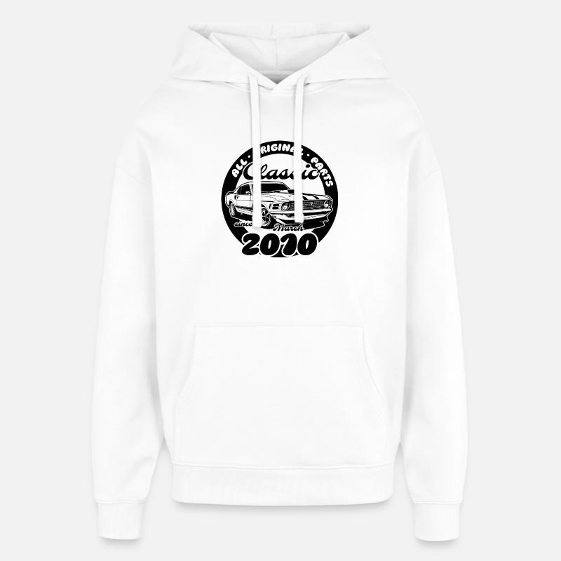 16e anniversaire - Classic Musclecar 03/2010 - Sweat à capuche unisexe Stanley/Stella Oversized - blanc