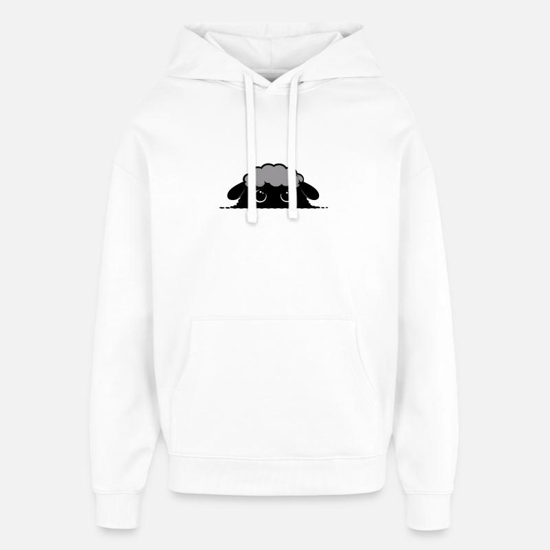 Regard de mouton trouble - Sweat à capuche unisexe Stanley/Stella Oversized - blanc
