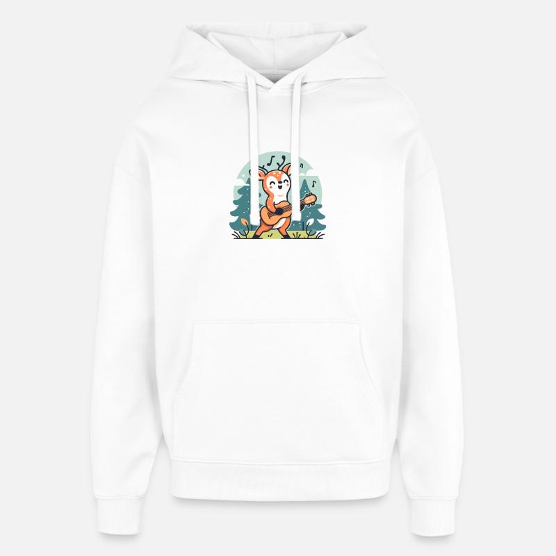 Guitare Waldhirscheh - Sweat à capuche unisexe Stanley/Stella Oversized - blanc